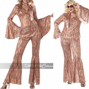 California Costumes Discolicious Plus Size Hippie Costume Disco 70s Costume 3X